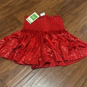 Queen of Sparkles Red Flowy Shorts.